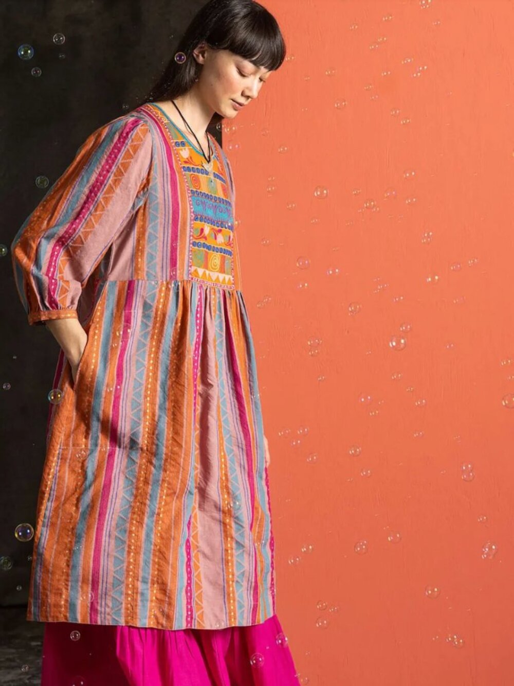 NWT Gudrun Sjödén Jaipur Masala Embroidered Tunic Dress Boho Artisan SZ XS